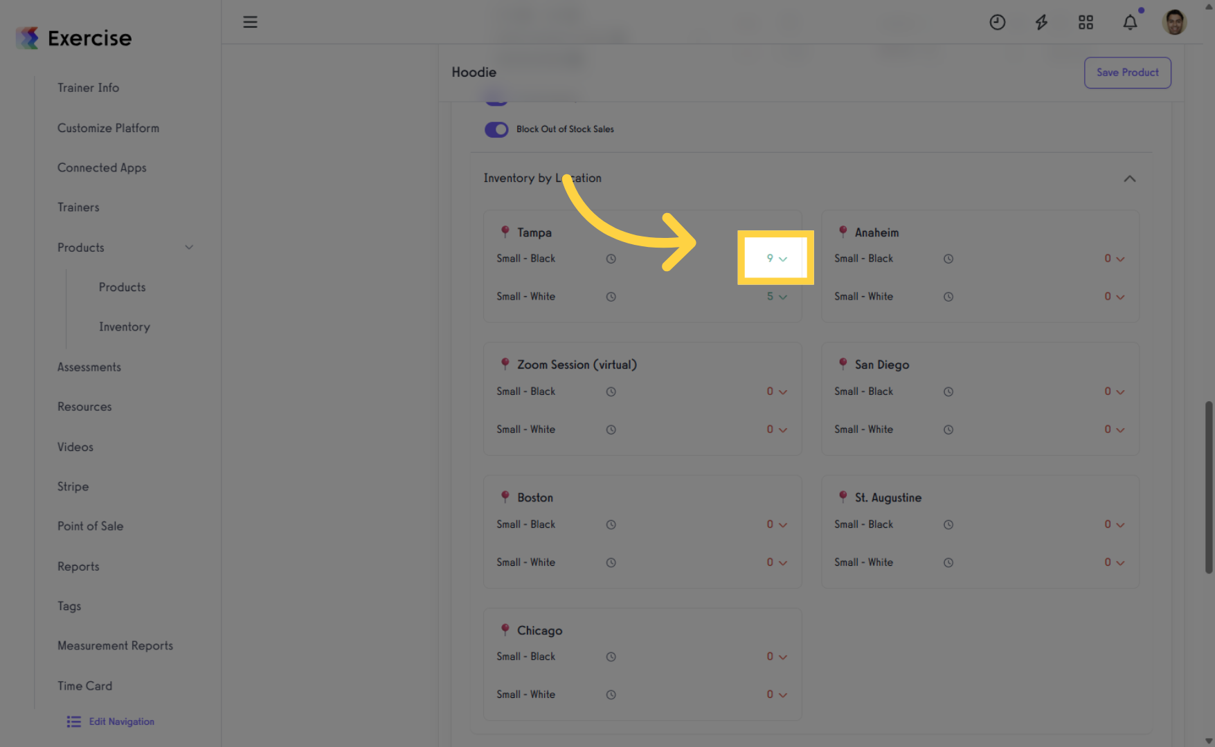 View and update variant inventory by Location.