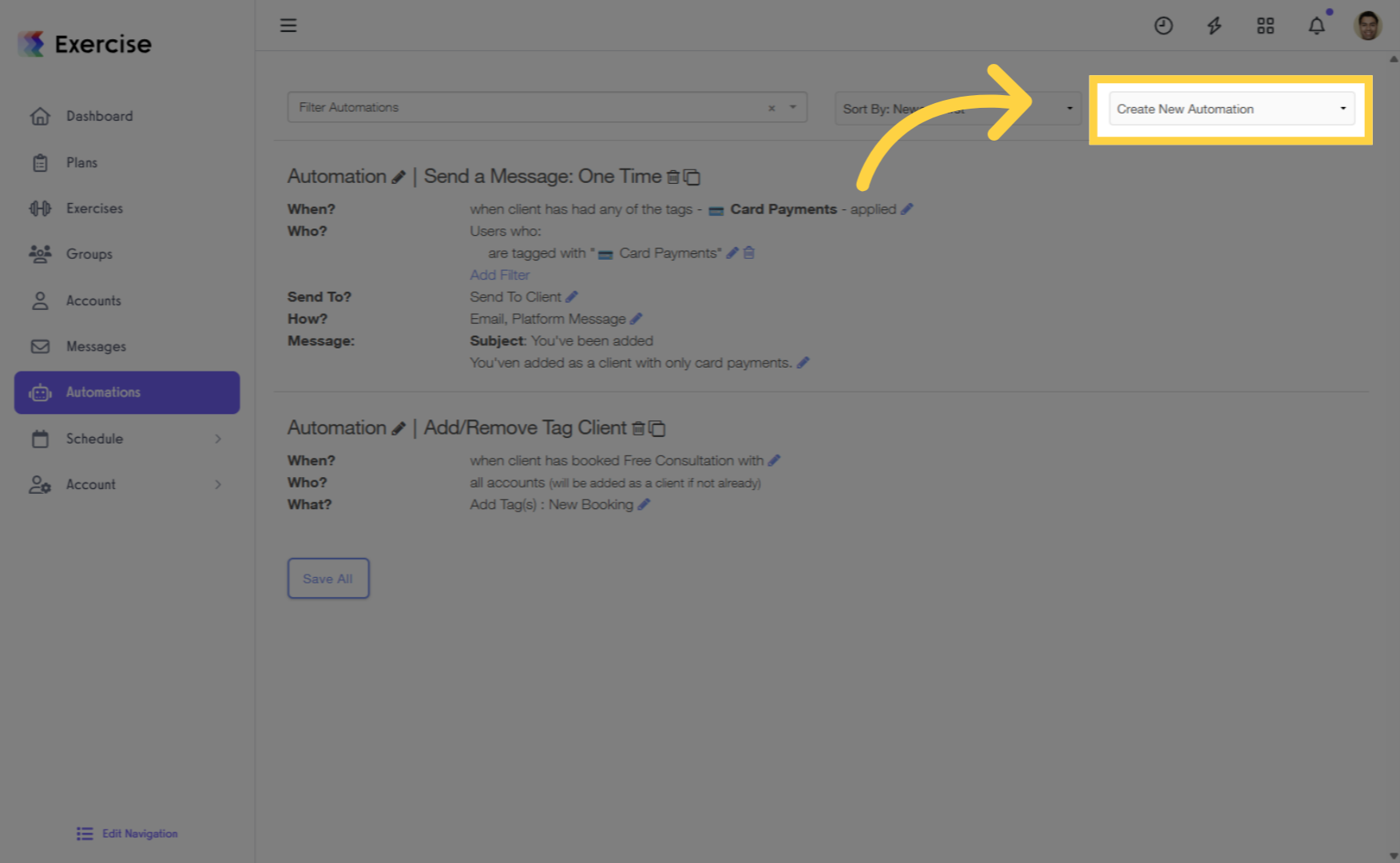 Create New Automation