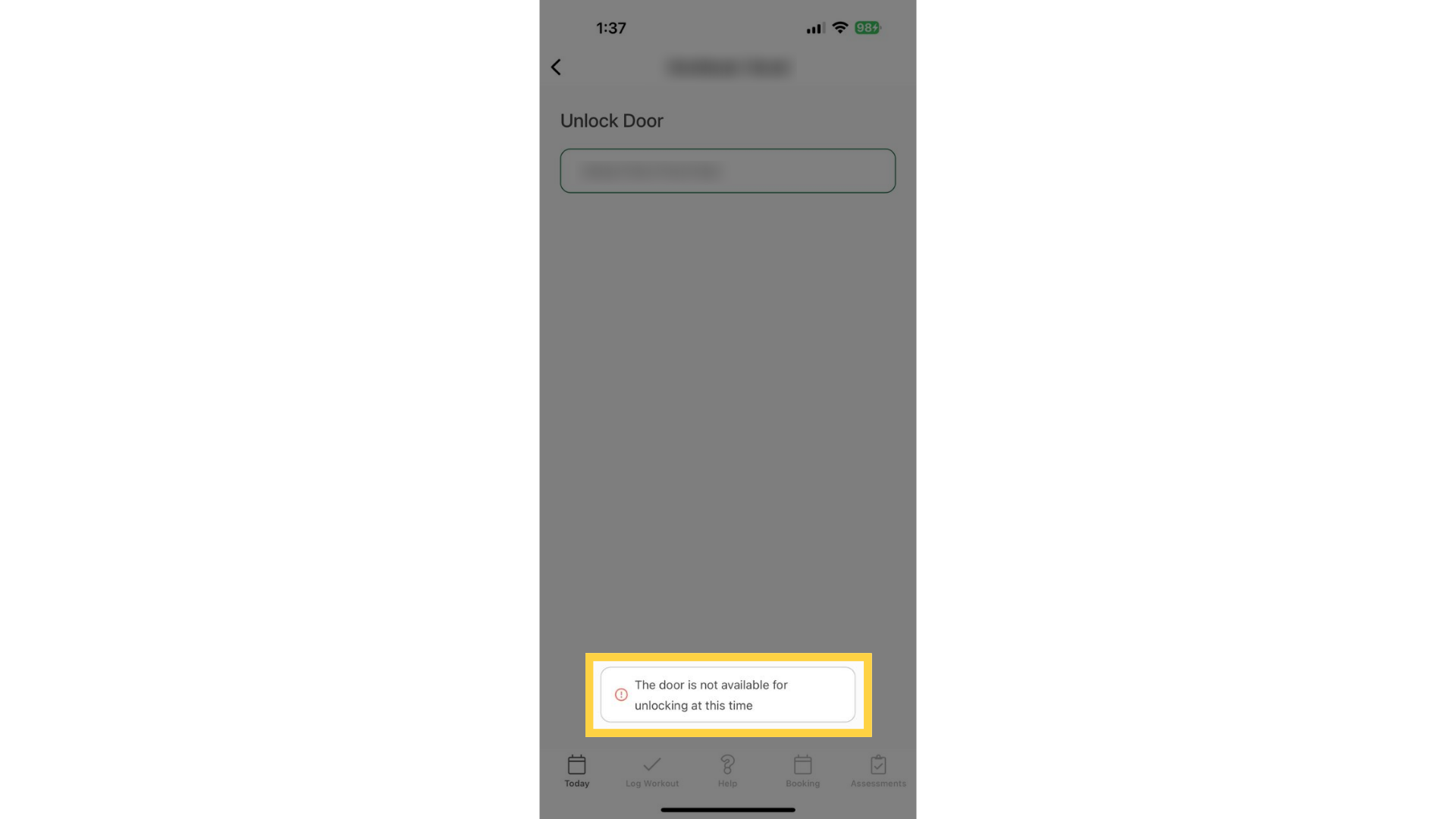 Access Restriction Notification.