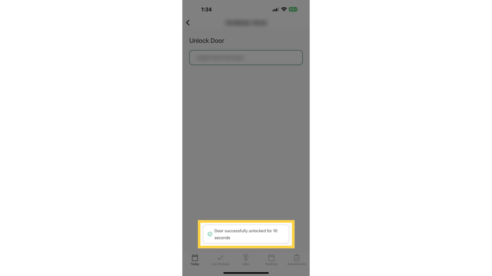 Access-Based Door Unlock Confirmation.