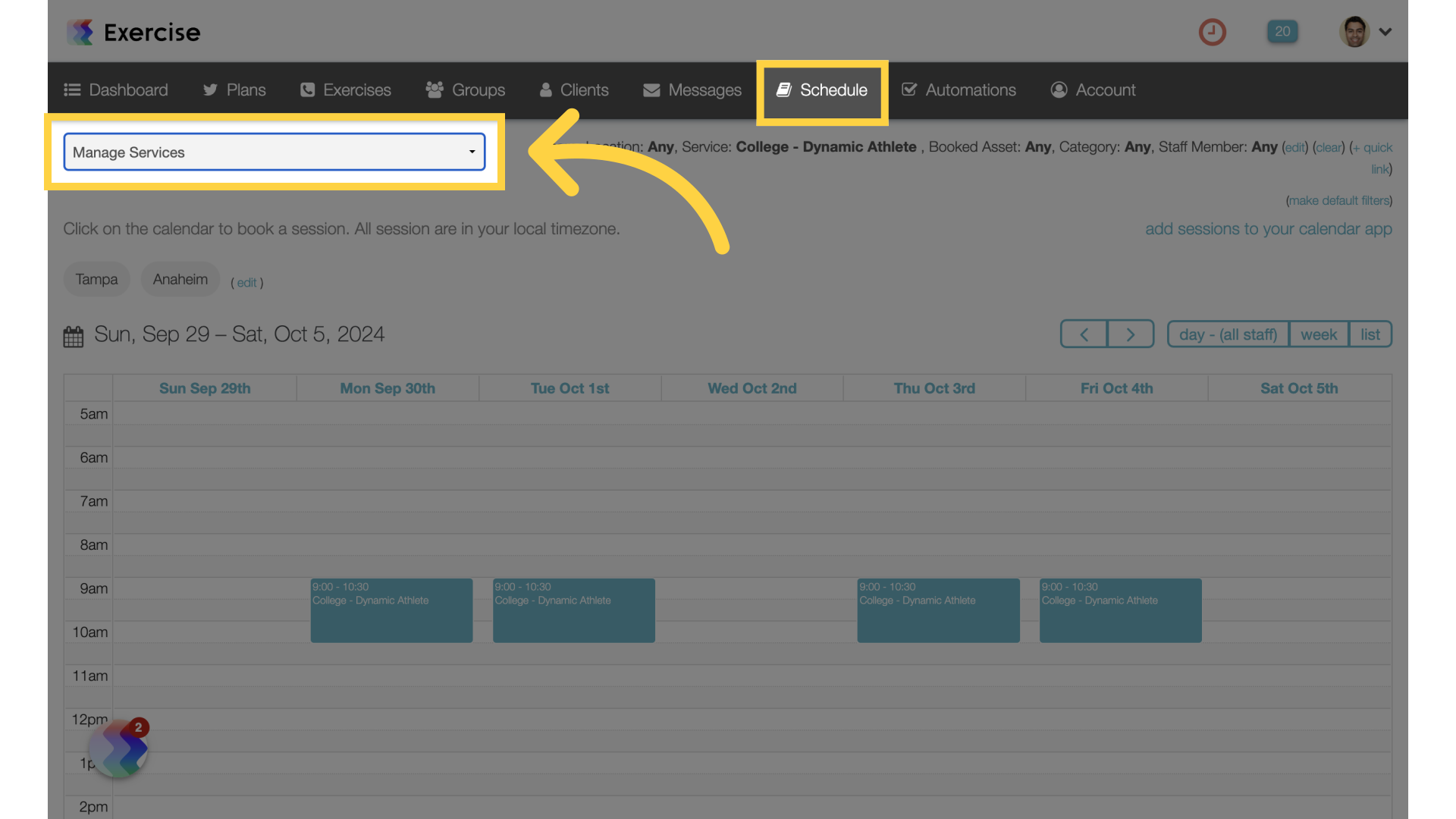 Manage Services