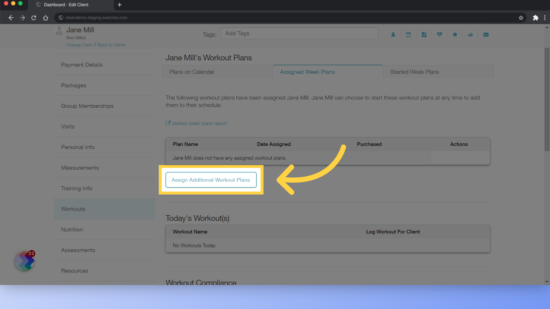 Assign Additional Workout Plans