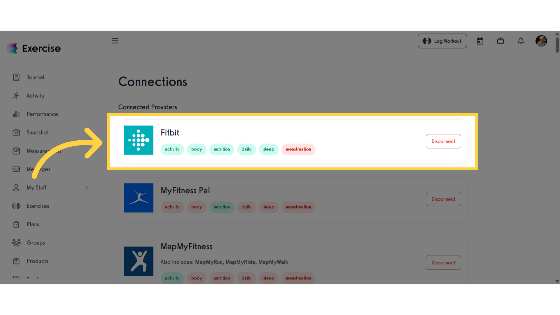 View Connected Providers