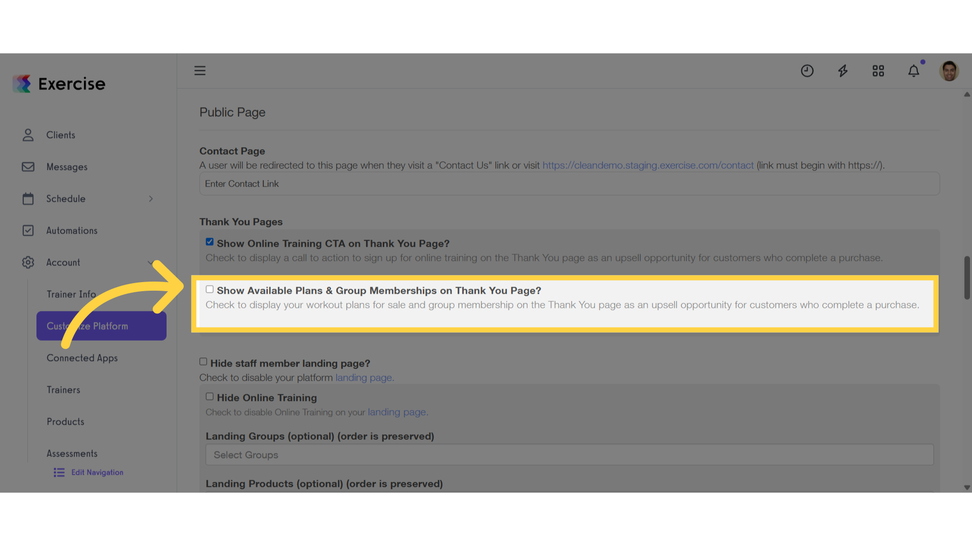 Thank You Pages