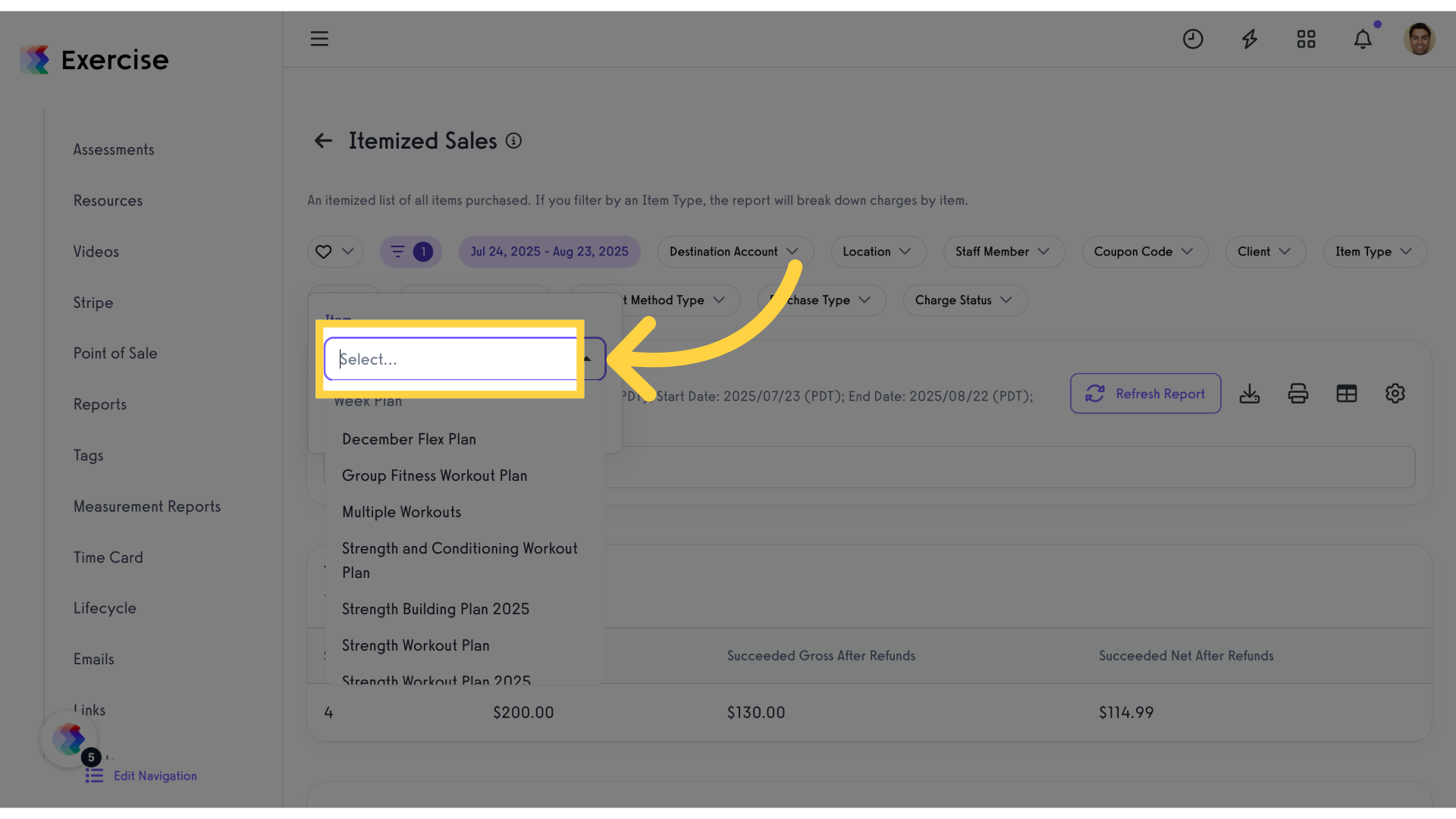 6. Select Items