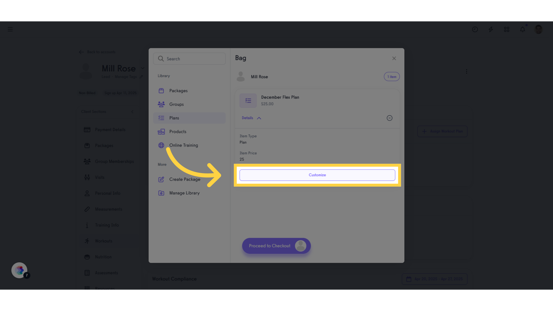 Click 'Customize'