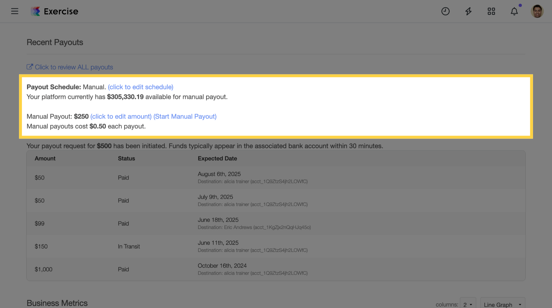 Review Payout