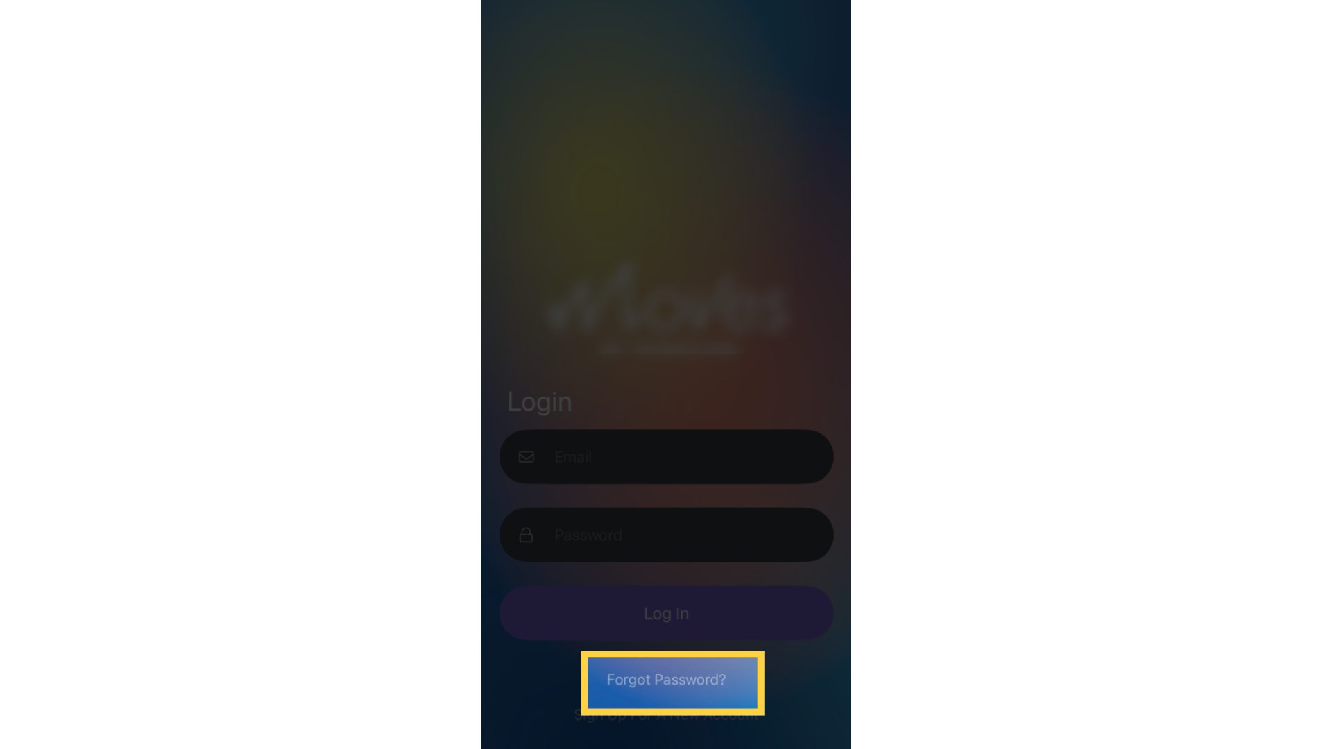 Tap the “Forgot Password?” link.