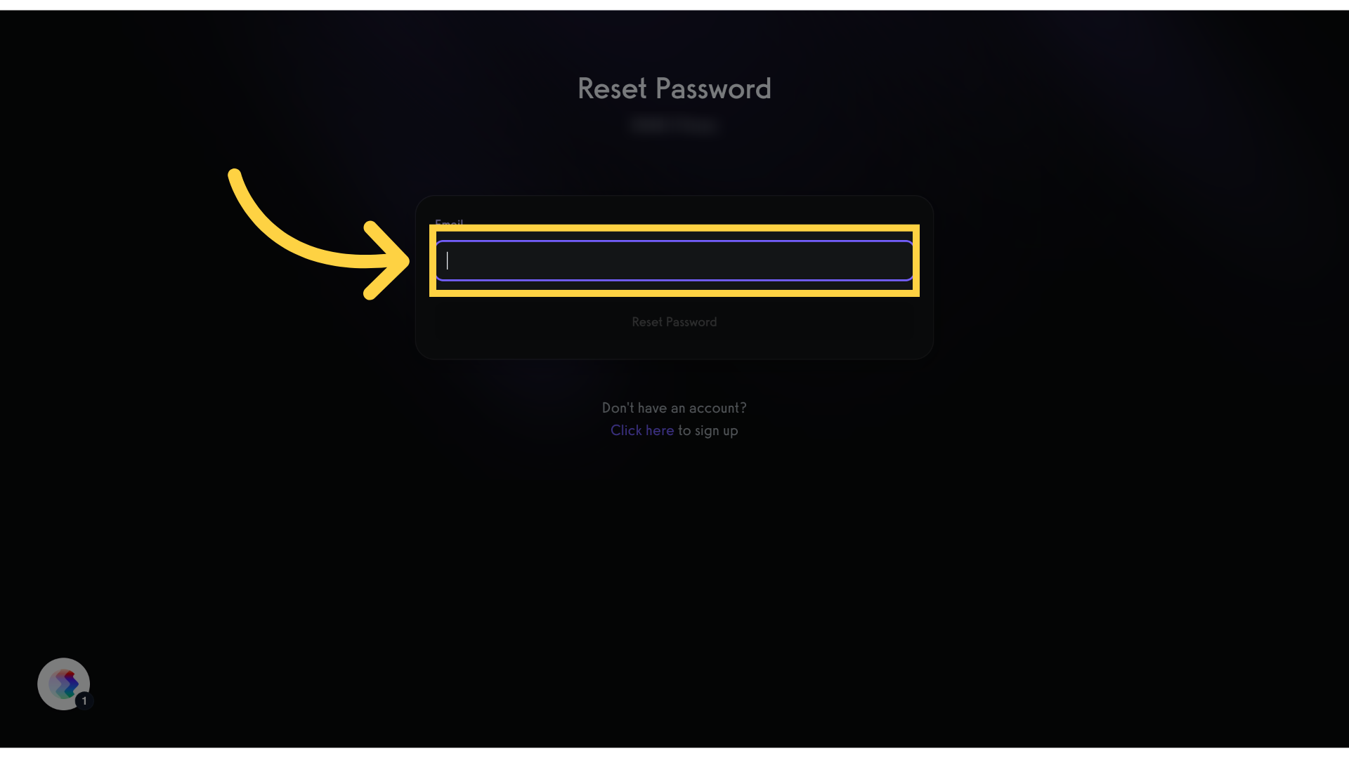 Enter the email address on your account