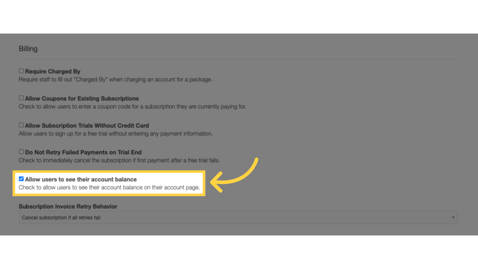 Enable Setting