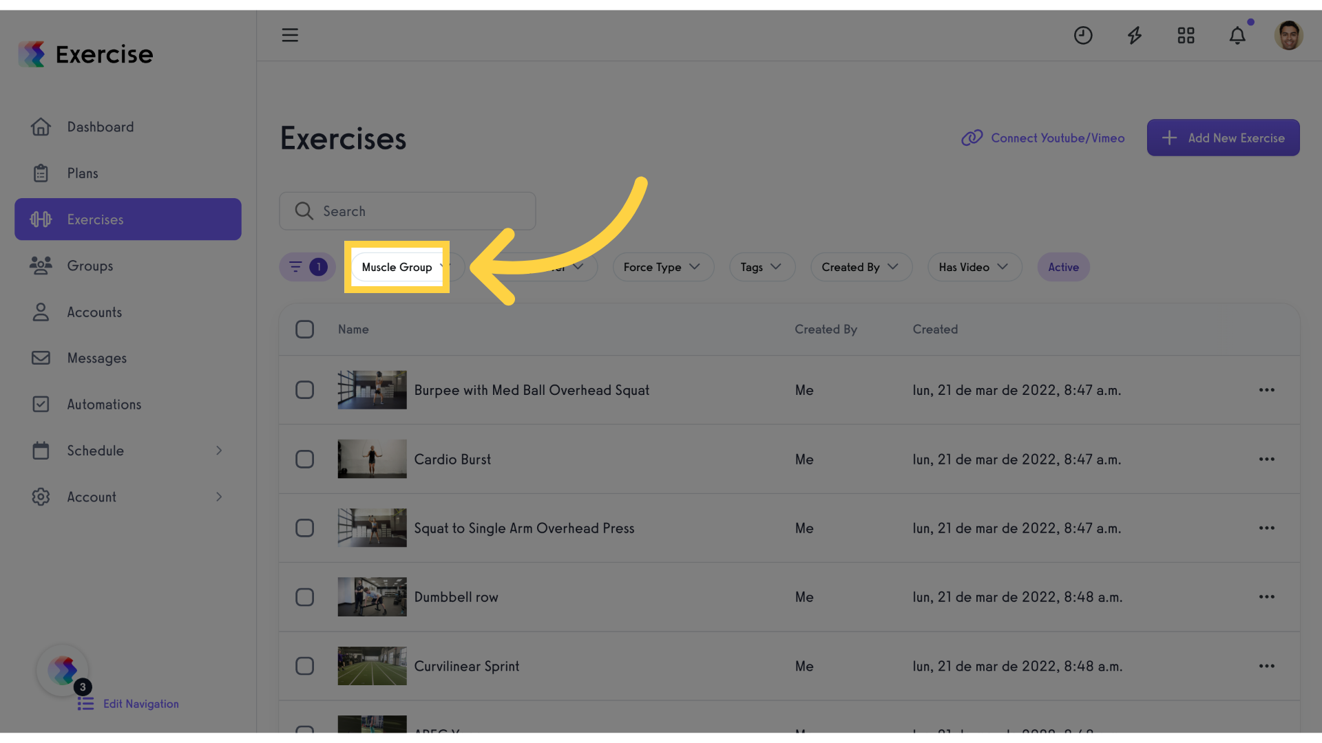 Select a filtrer.