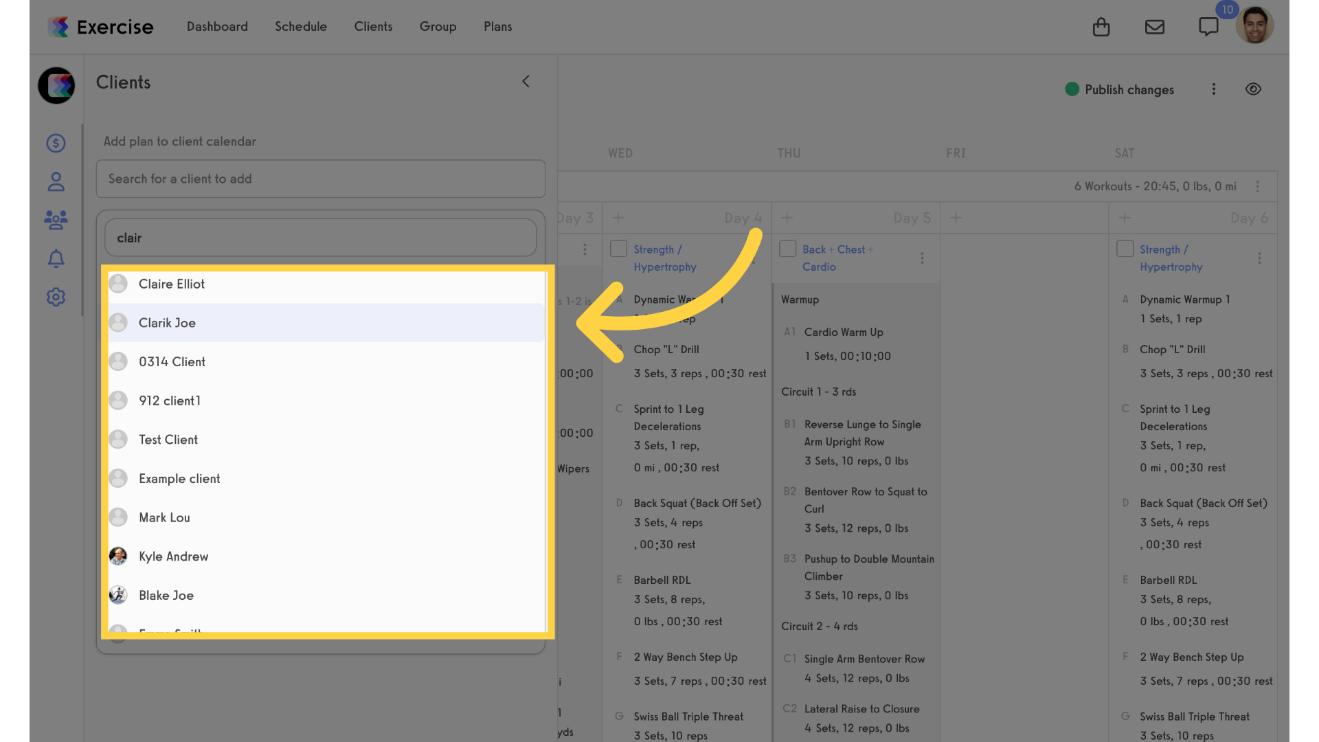 Select Client