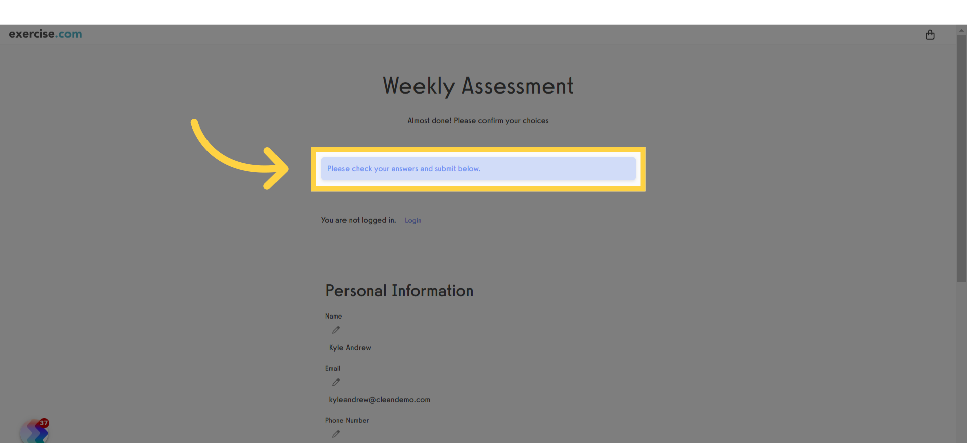 Review your answers.
