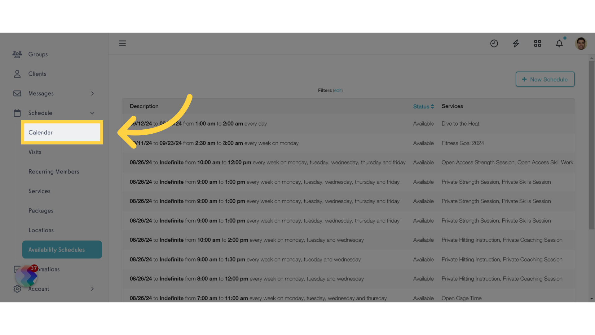 Calendar View