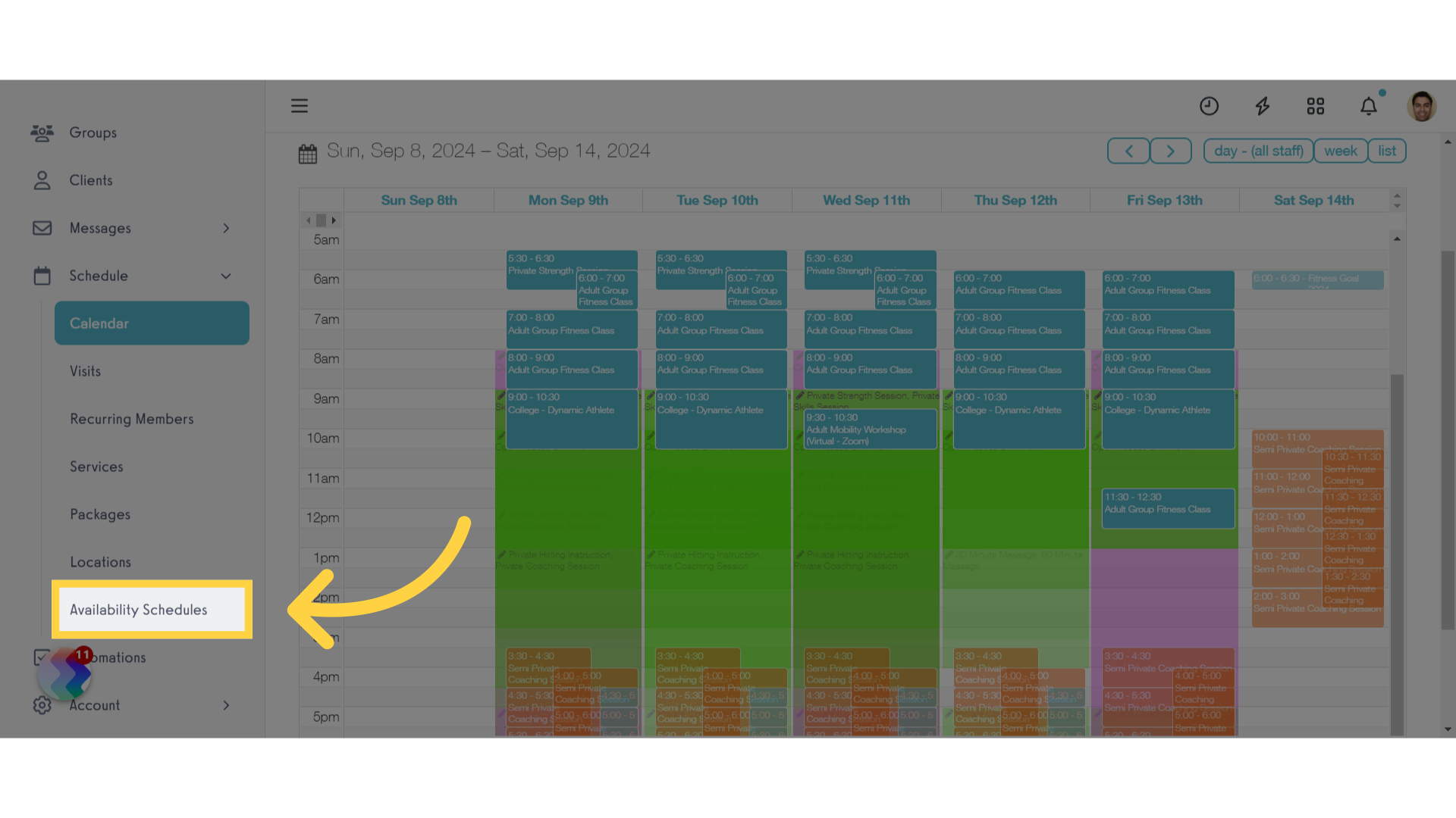 Availability Schedules