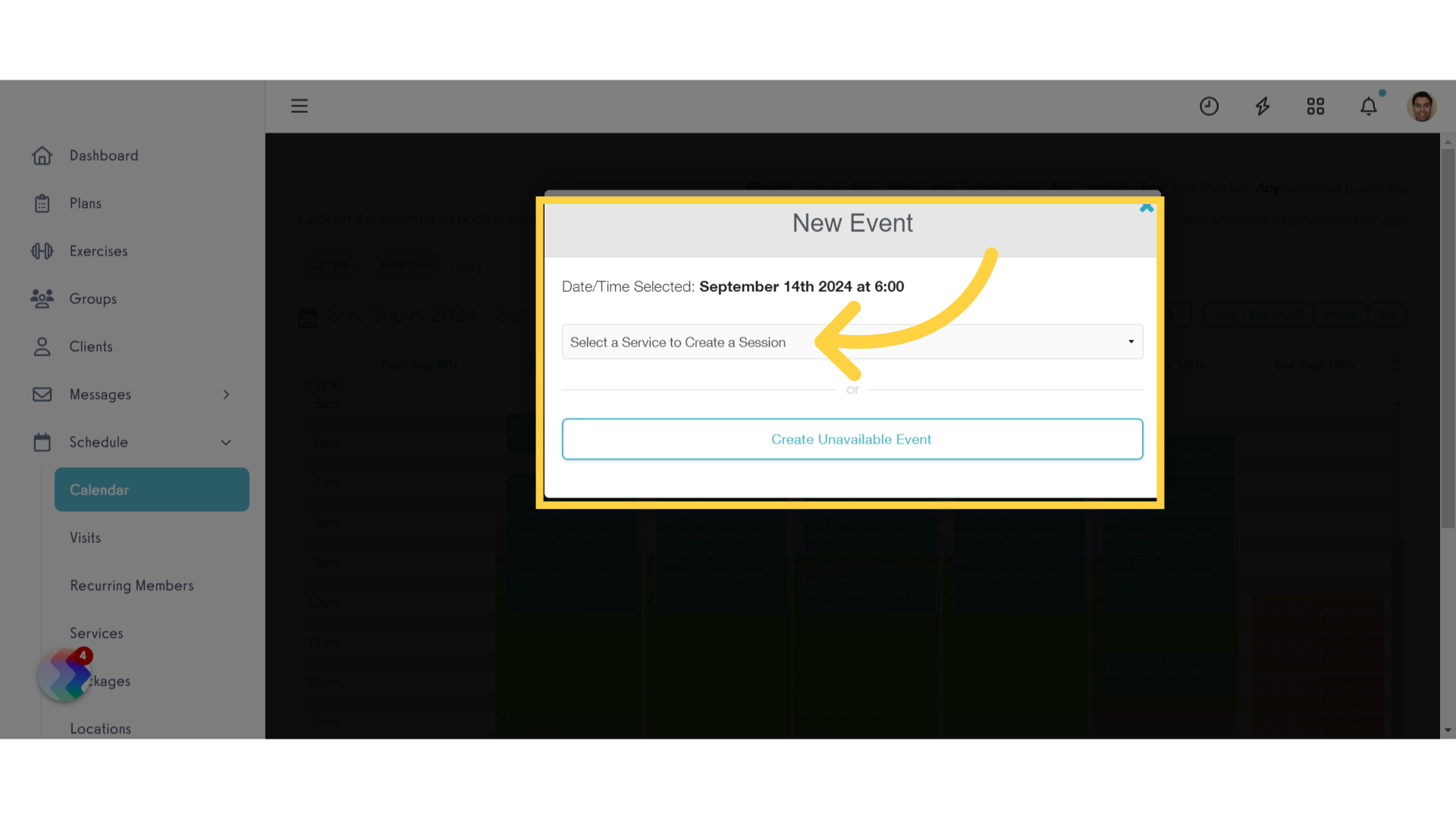 Select a Service