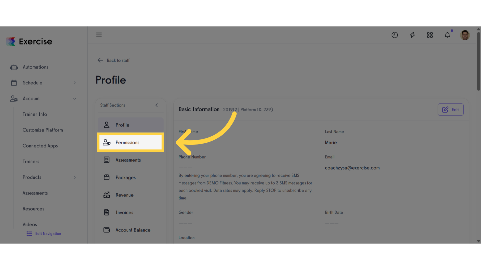 Click 'Permissions'