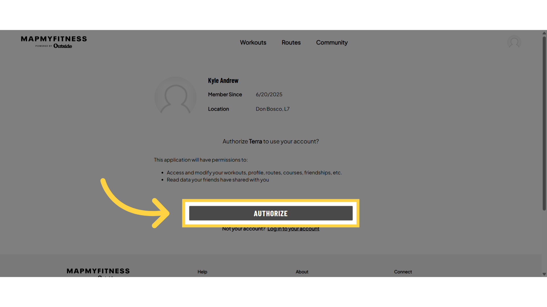 Click 'Authorize'