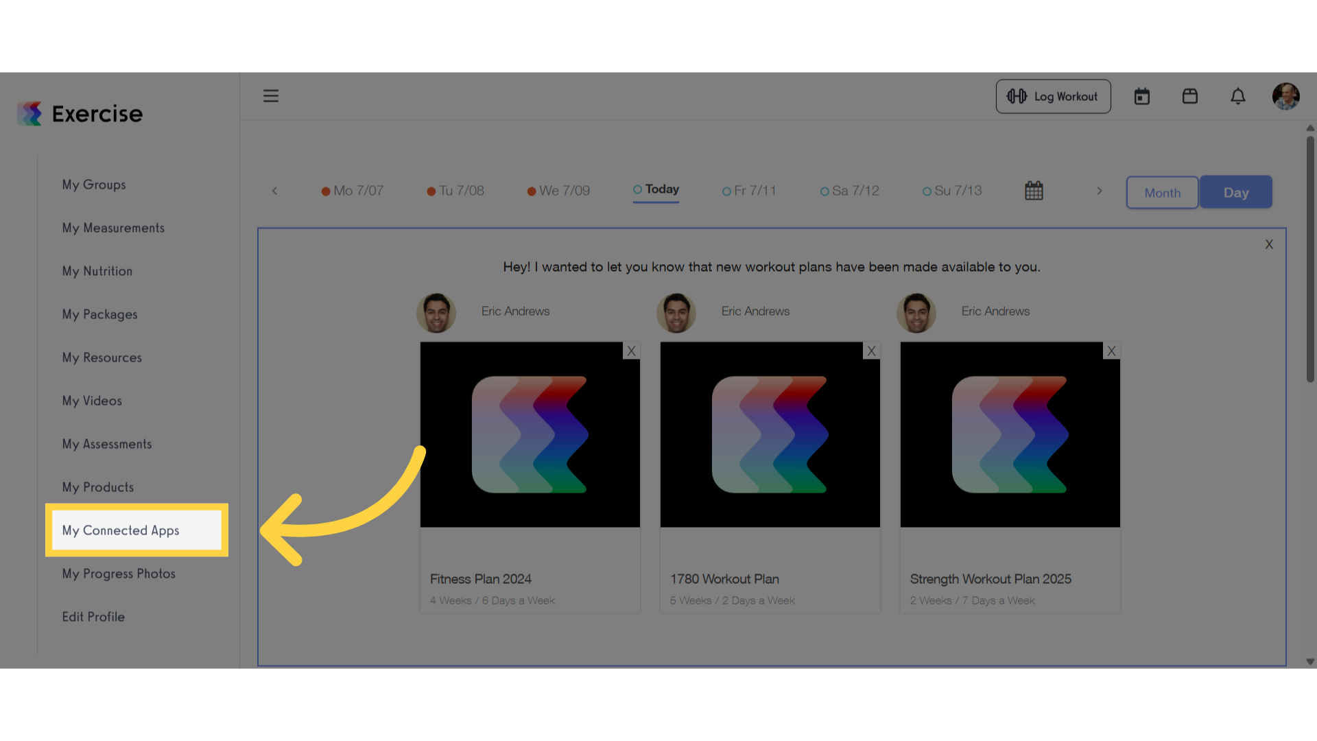 Click 'My Connected Apps'