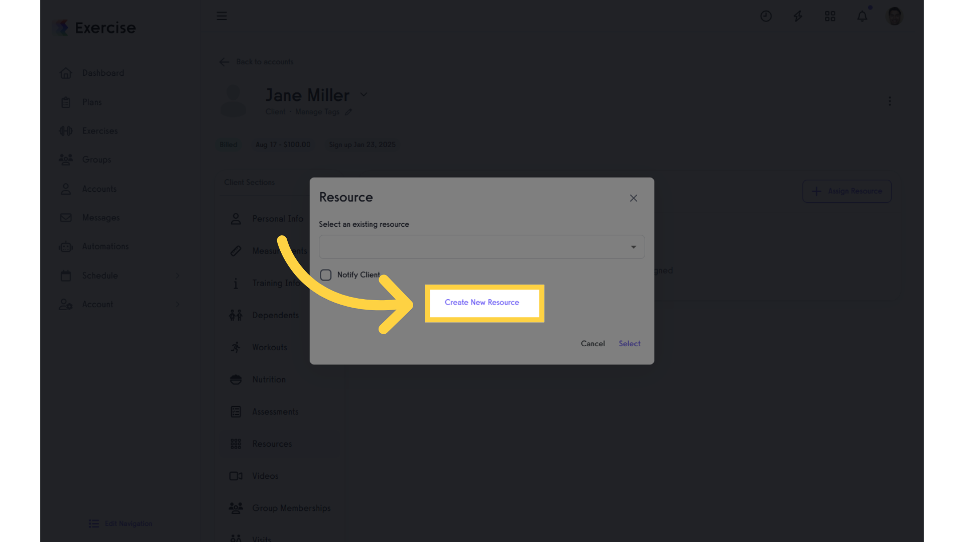 Create New Resource