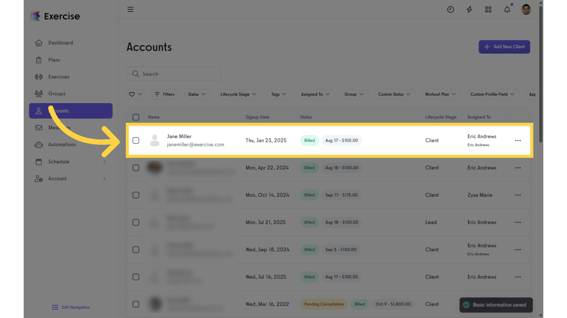 Select Client