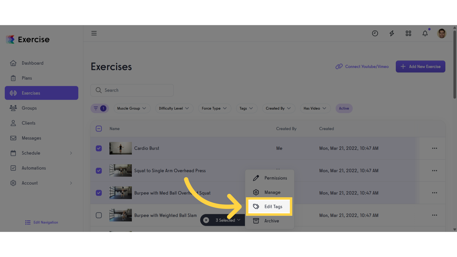 Click 'Edit Tags'