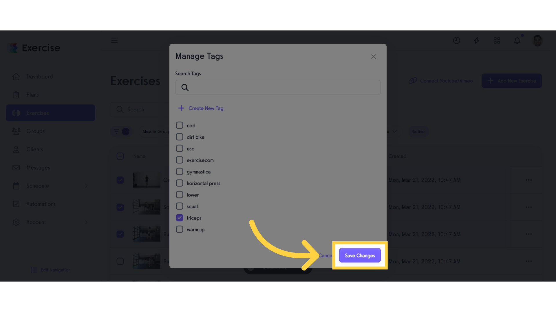 Click 'Save Changes'