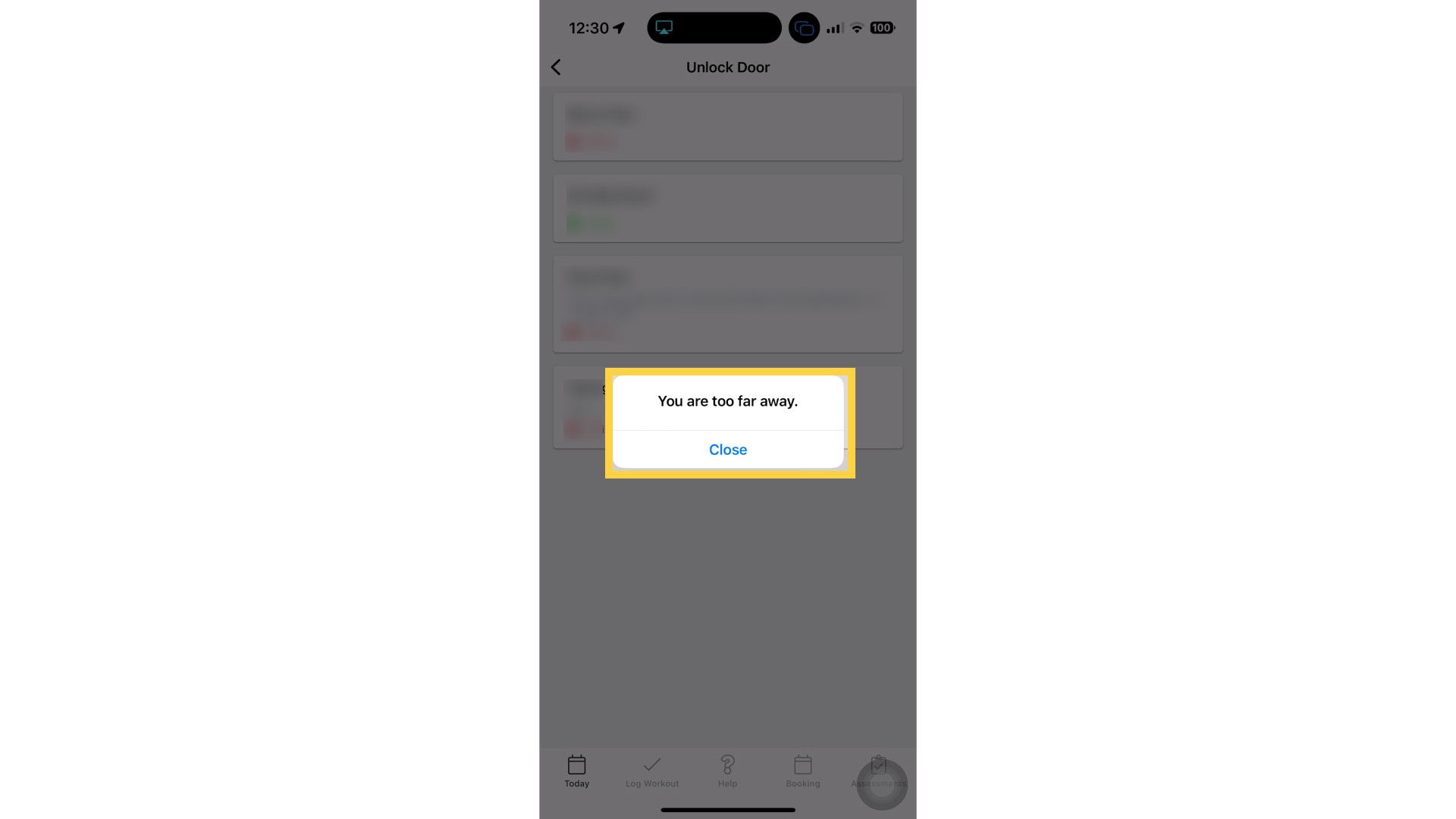 Unlock Blocked Outside Geofence Area.