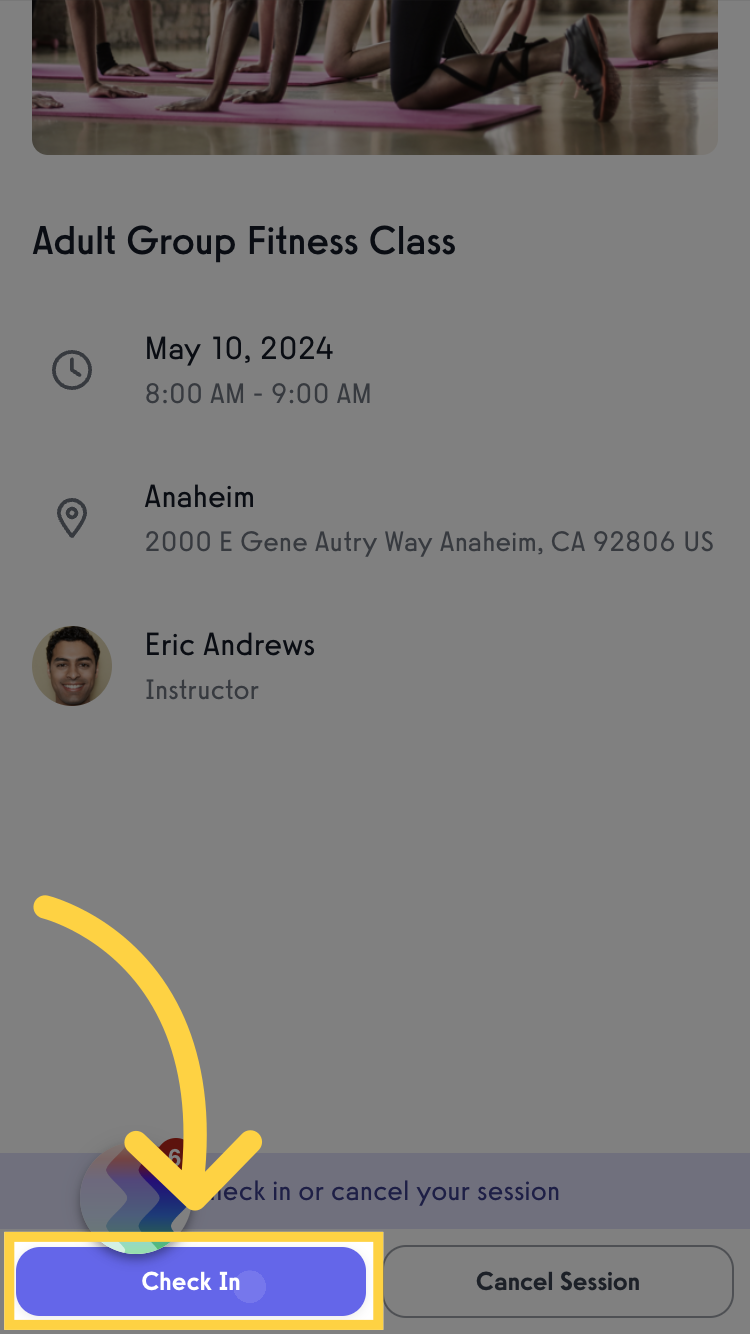 Click 'Check In'