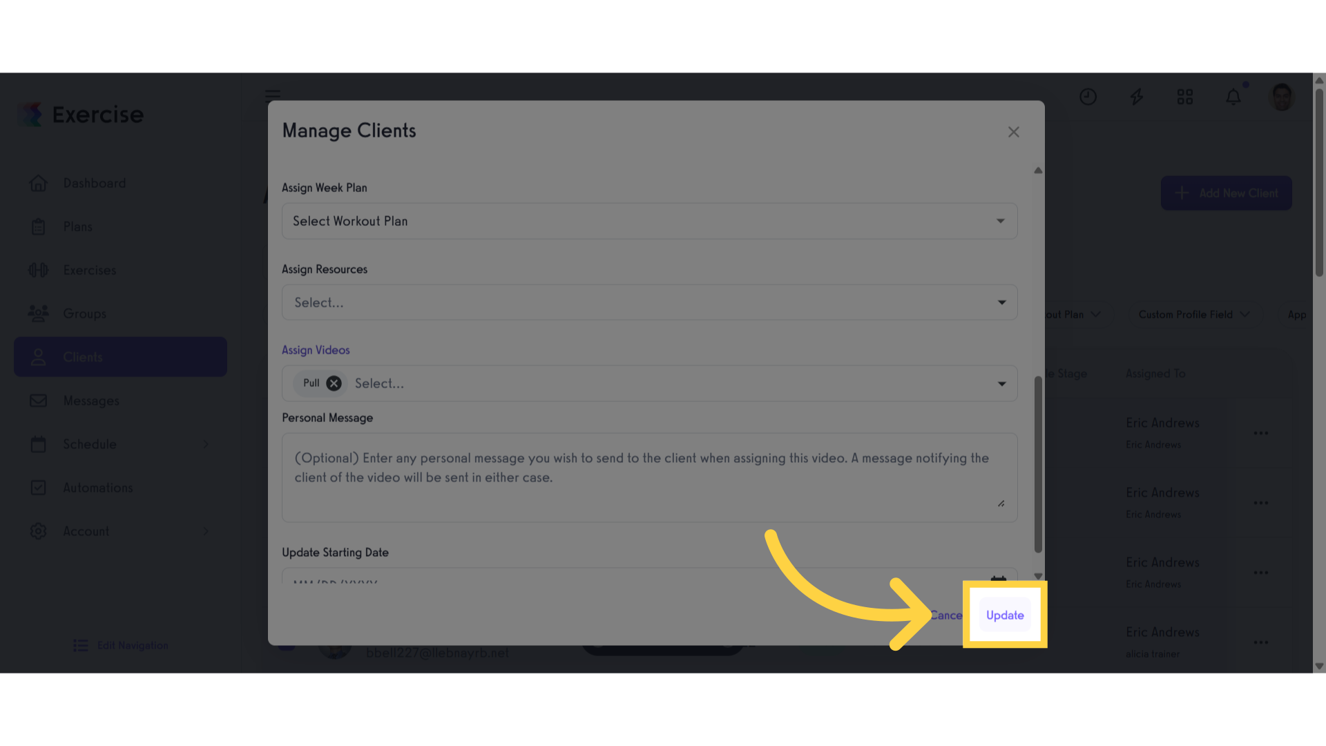 Click 'Update'