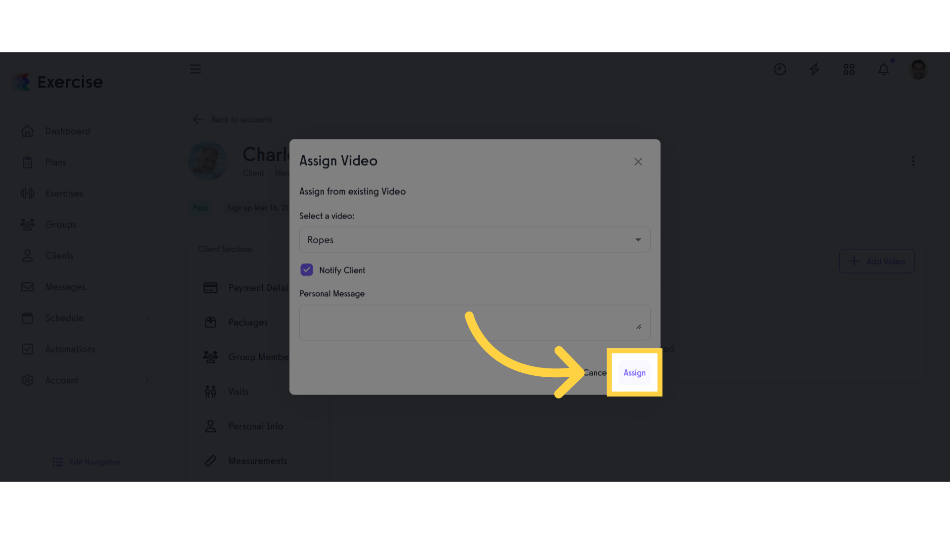 Click 'Assign'