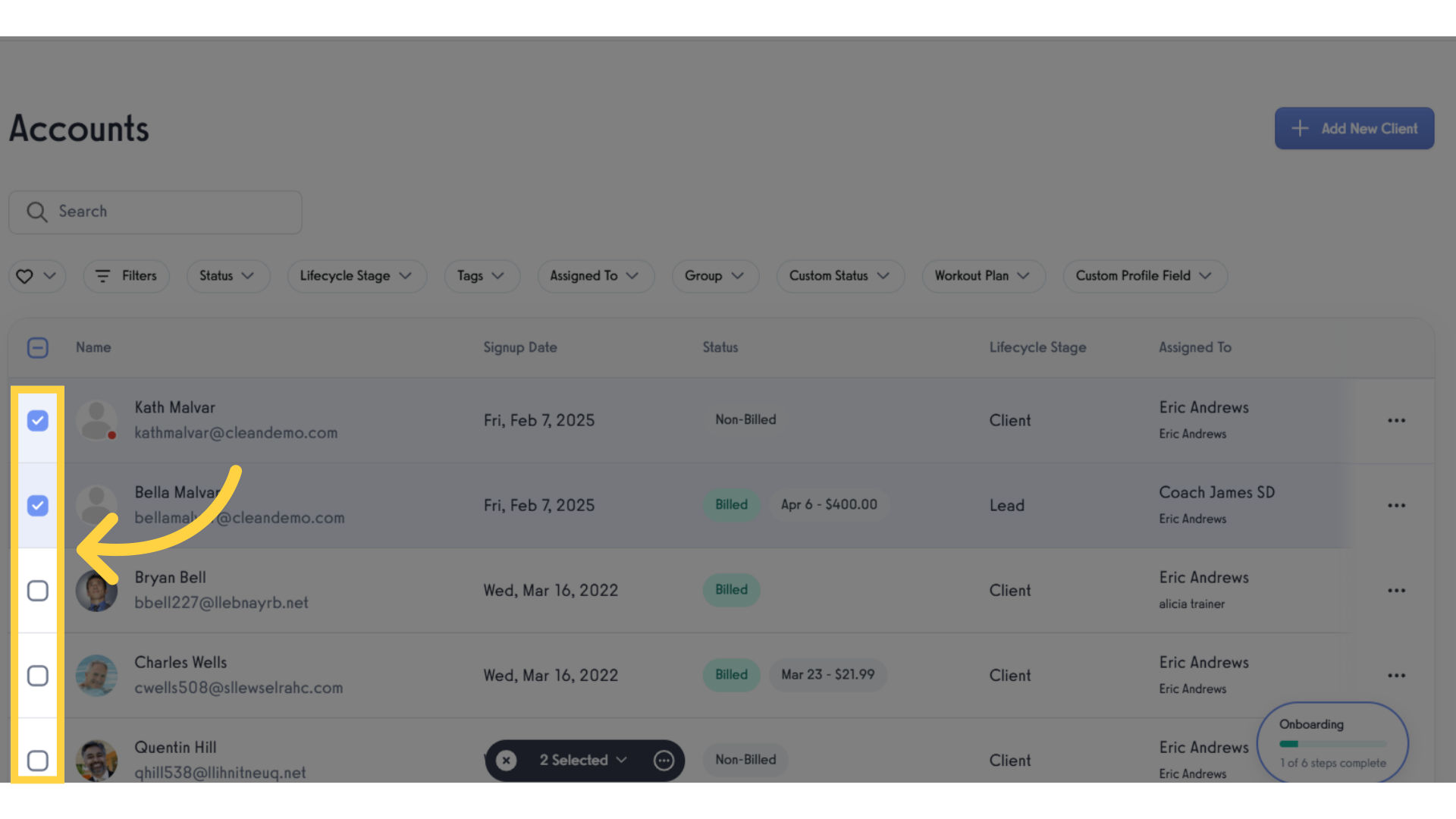 Select the checkbox.