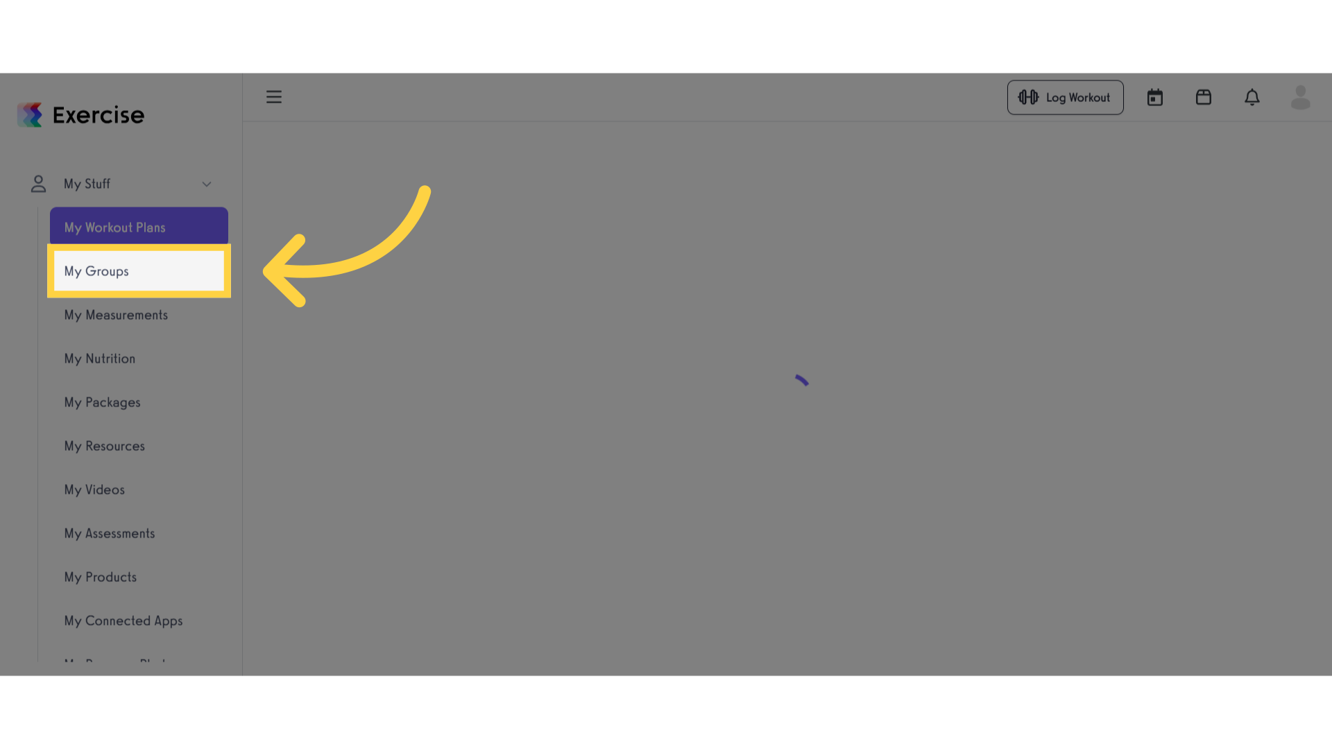 Click 'My Groups'
