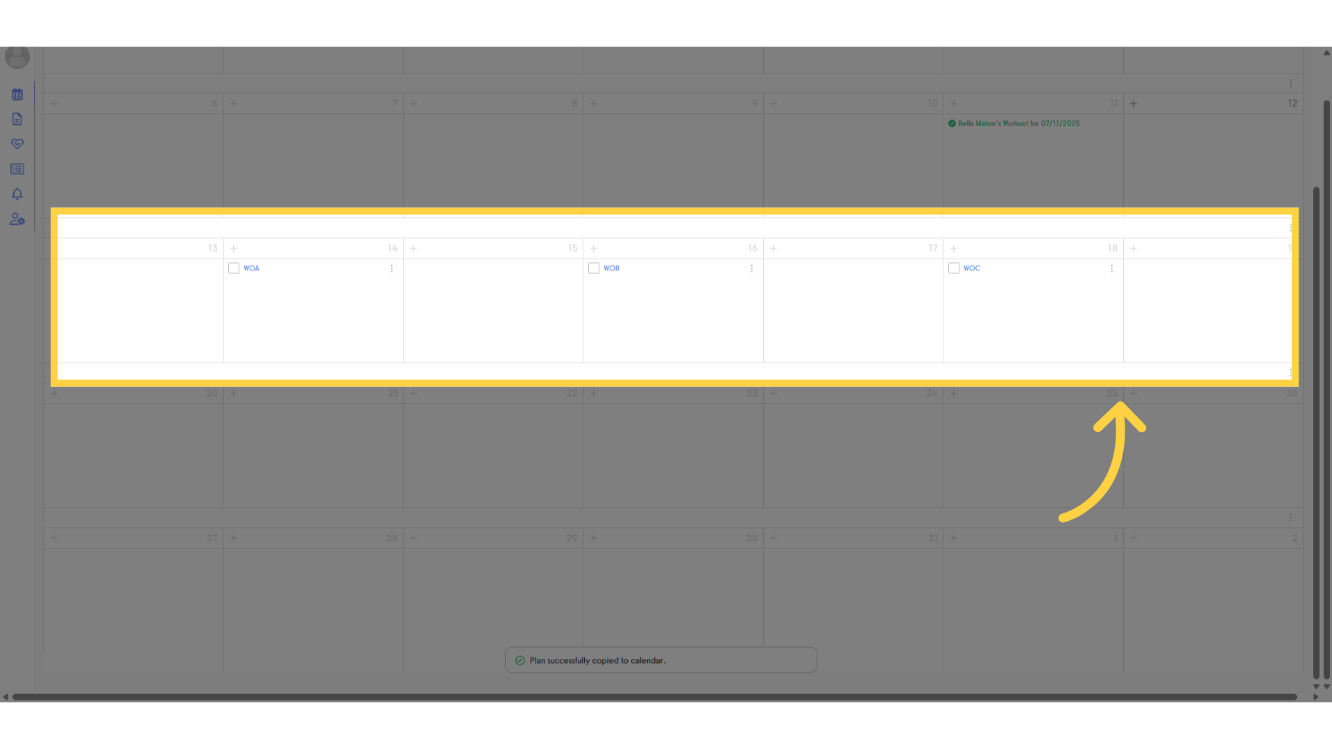 Able to import workout plan.