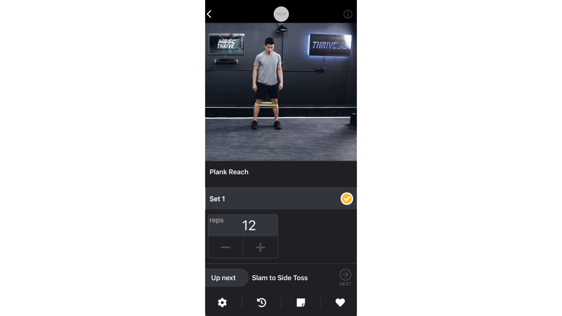 Tap to open each exercise and fill out sets, reps, etc. for each one.