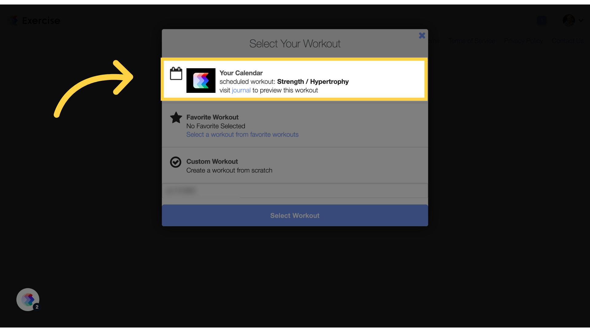 Click 'Your Calendar'