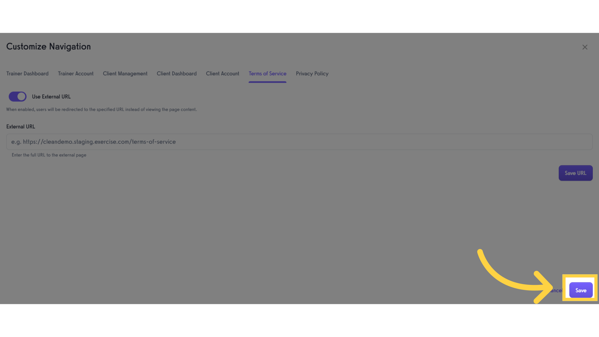 Click Save Button