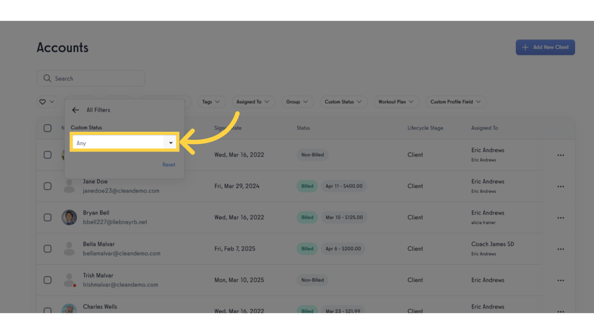 Click the dropdown list.