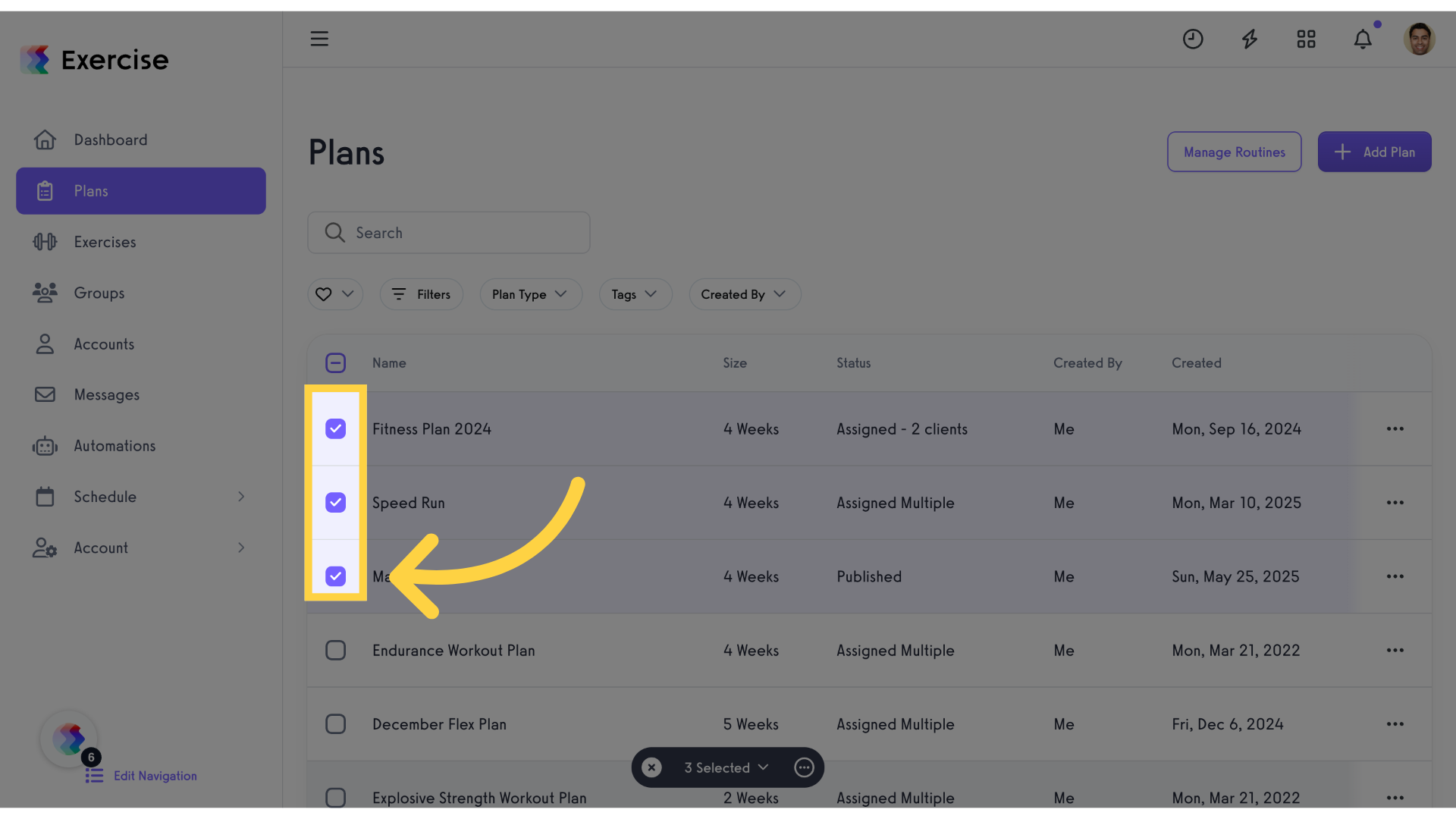 Select as many plans desired.