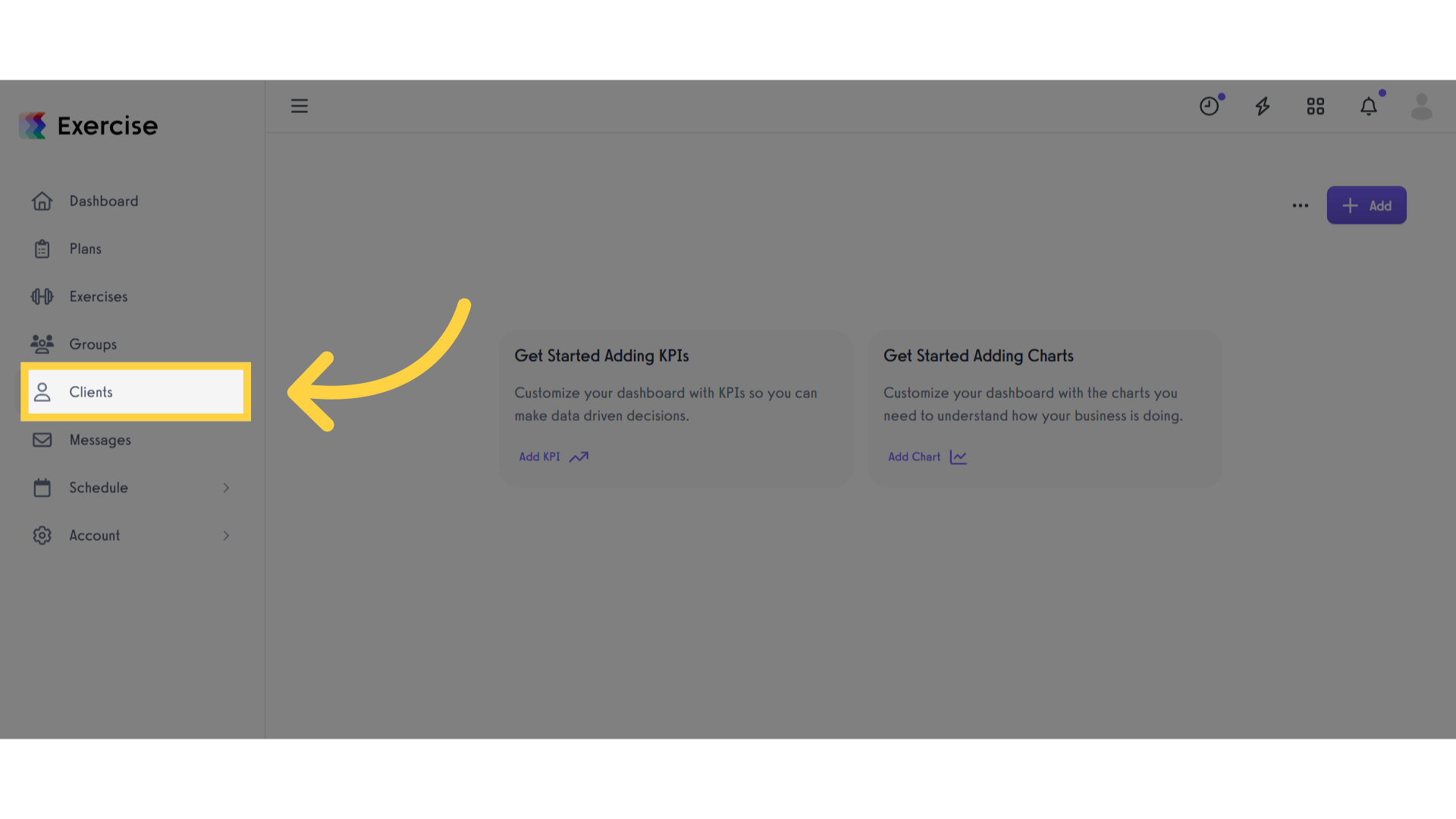 Click 'Clients'