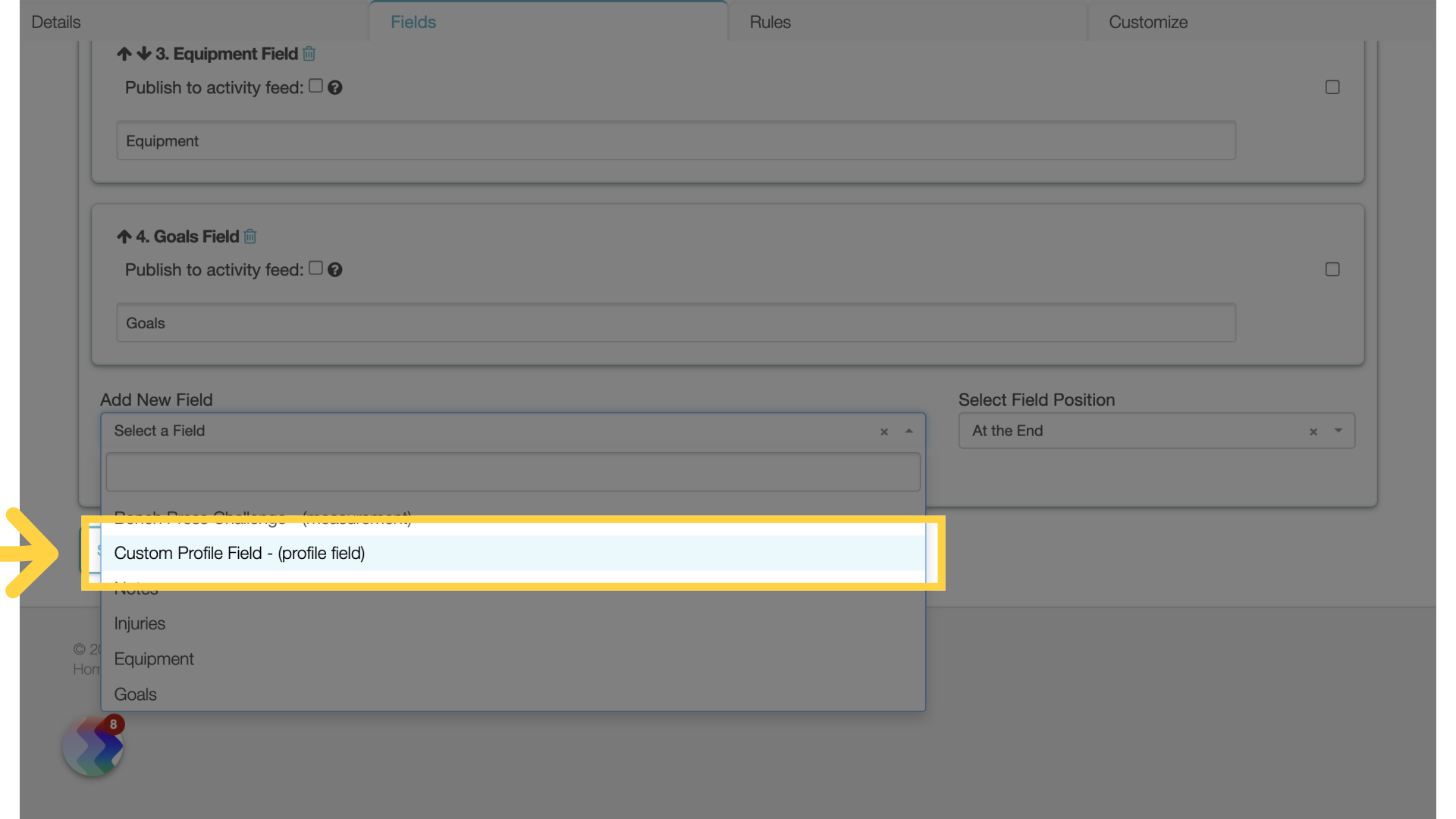 Custom Profile Field