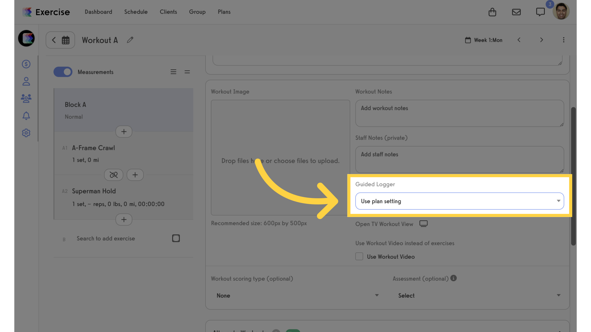 Guided Logger Setting