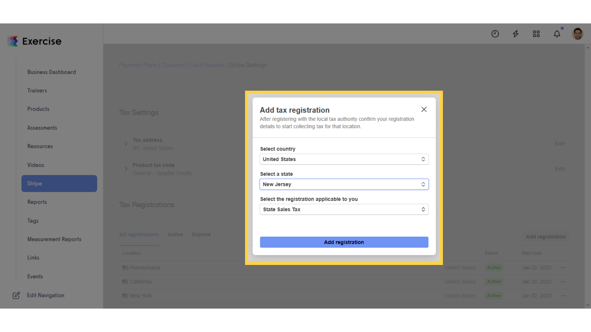You can add registrations in new locations easily, too.