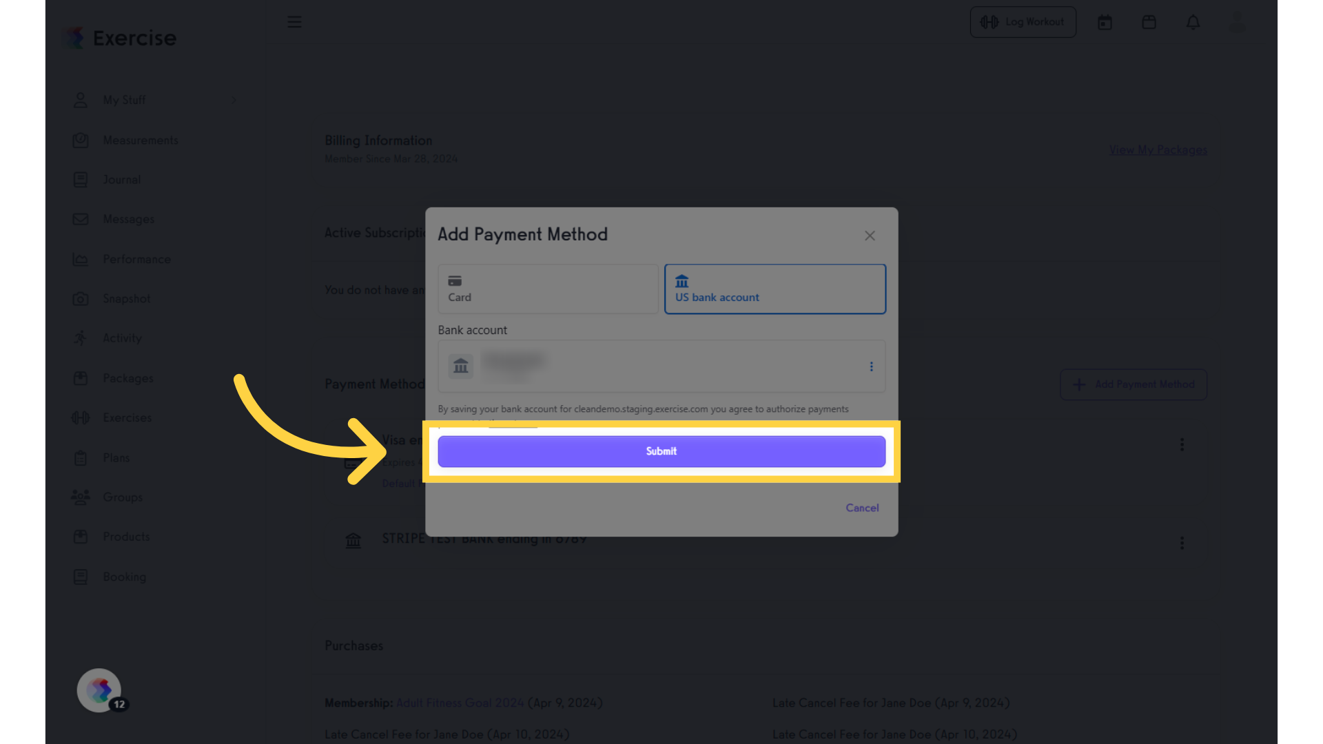 Click 'Submit.'