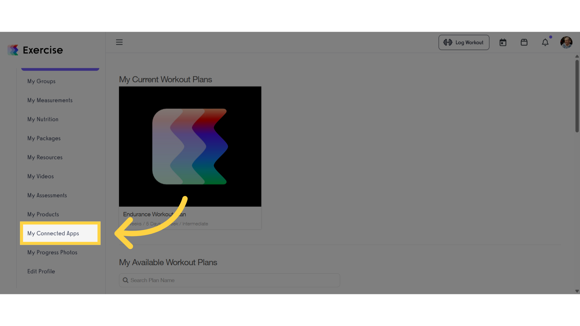 Click 'My Connected Apps'