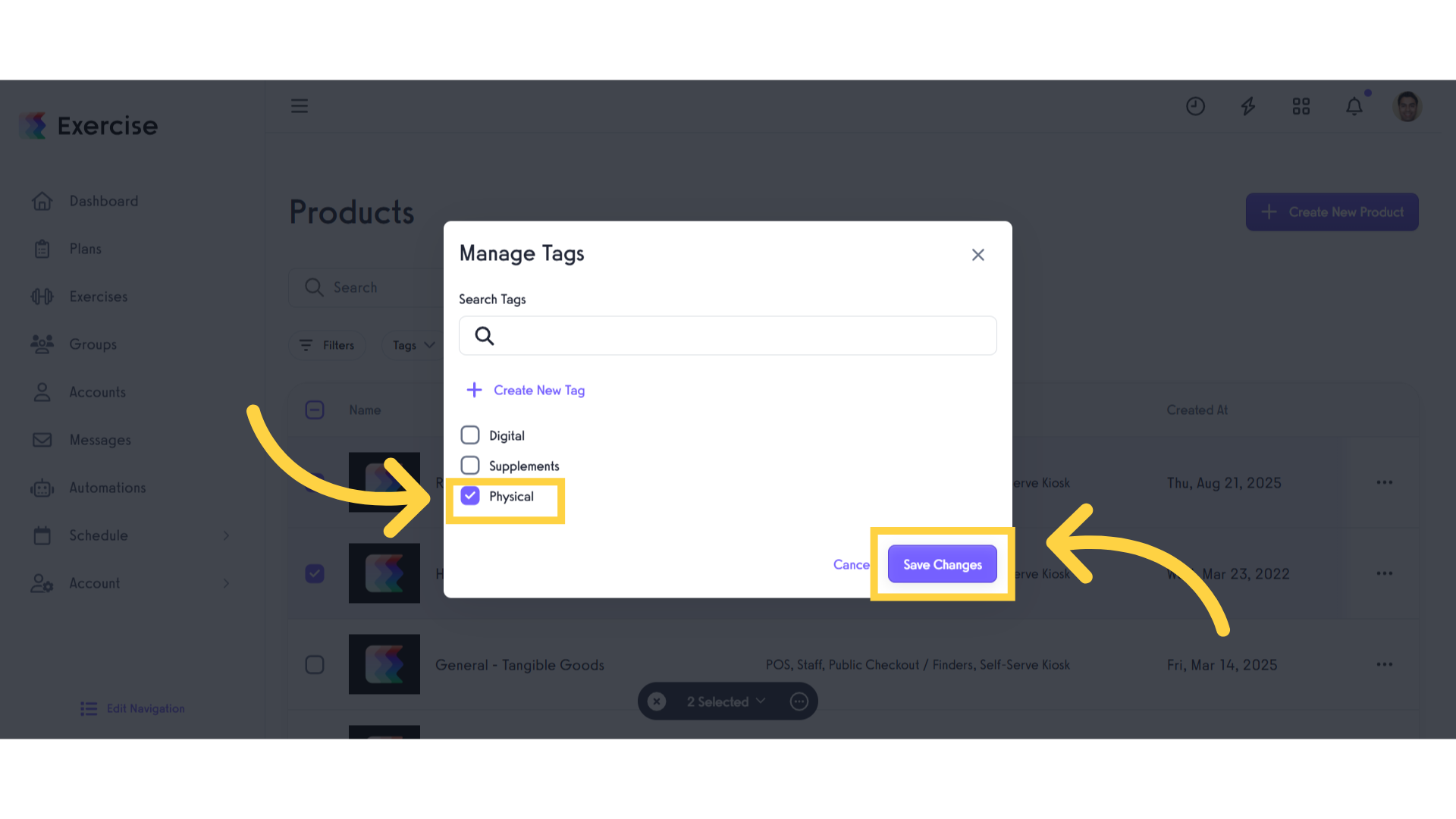 Select a Tag