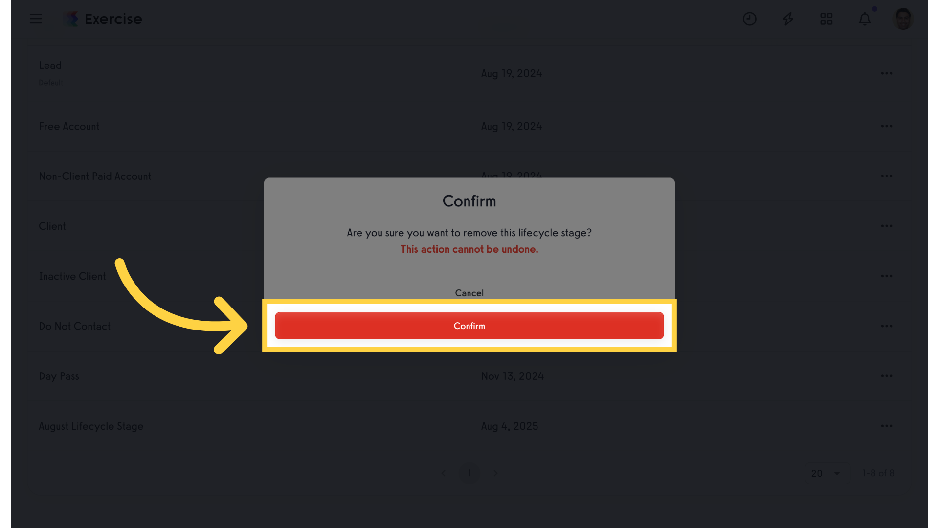 Confirm Deletion