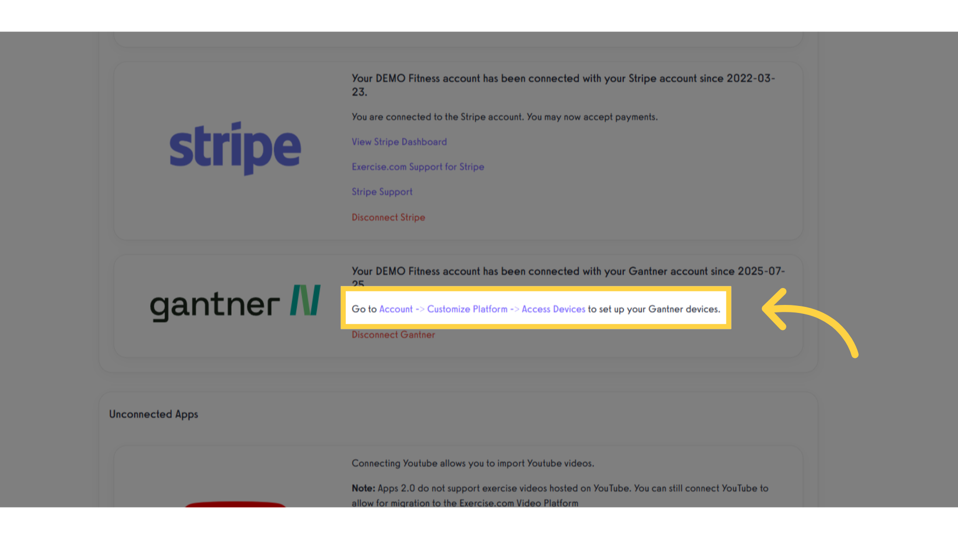 Click the link to set up your Access Devices.