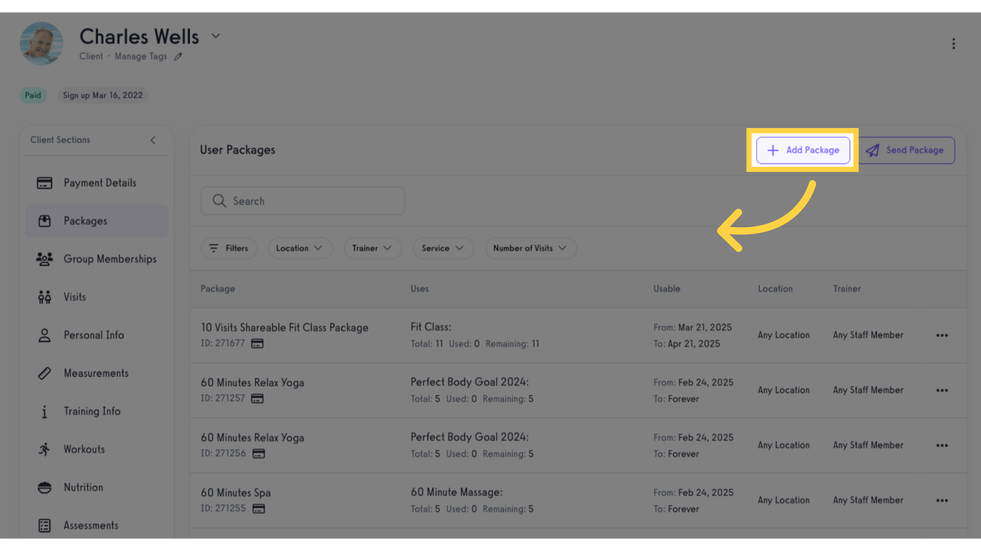 Click 'Add Package'.