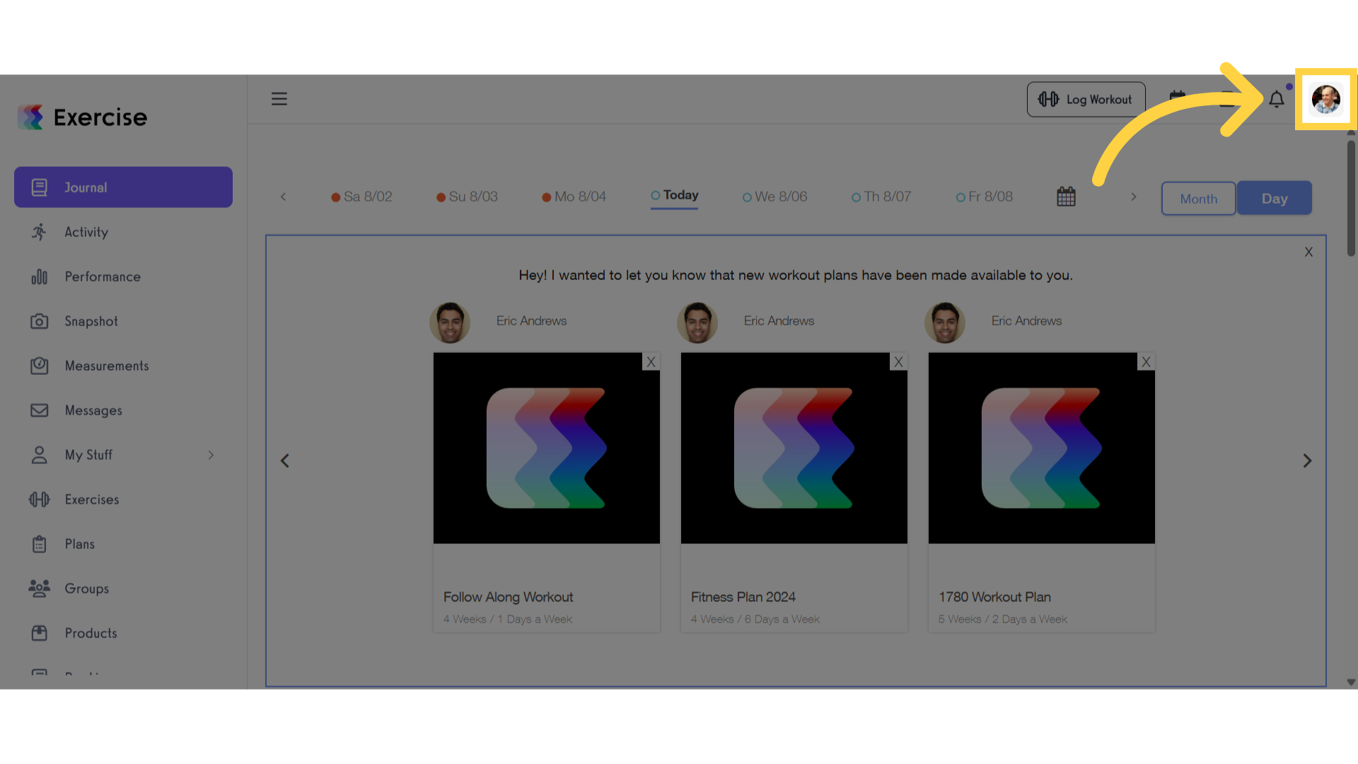 Click Profile Icon